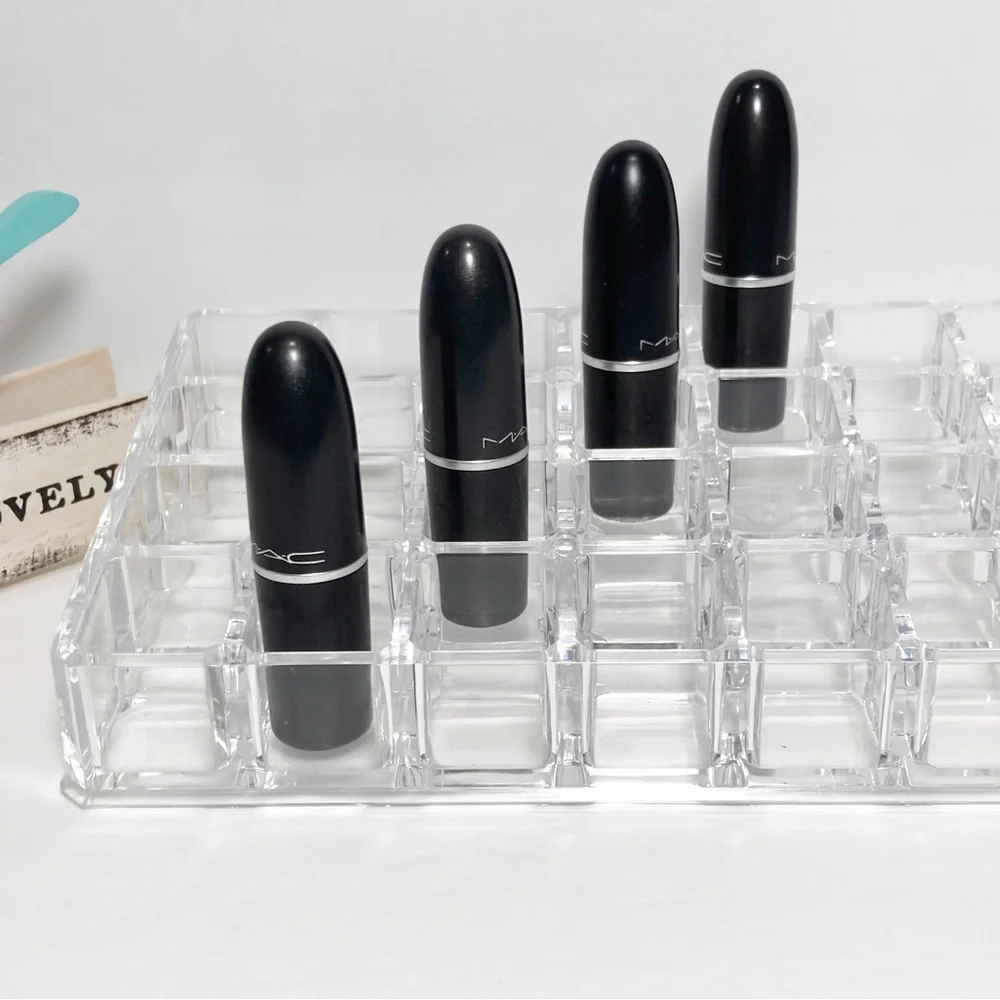 Bino Acrylic Lipstick Organizer Tiered Holds 36 Lipsticks Clear NEW